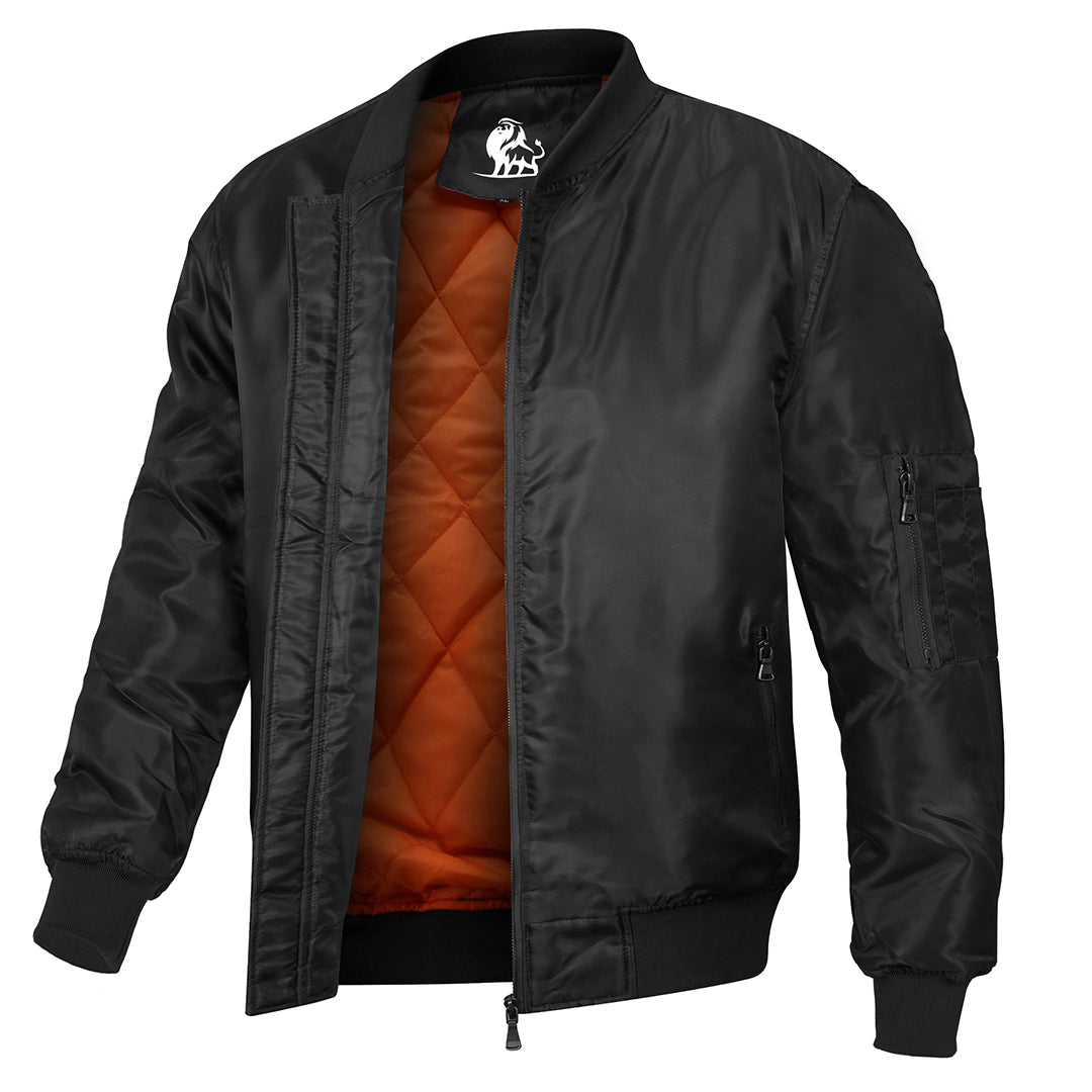 Premium Polyester Bomber Jacket – Water-Resistant Outerwear for Men – Lightweight Flight Jacket with Abrasion-Proof Coating | Thomler