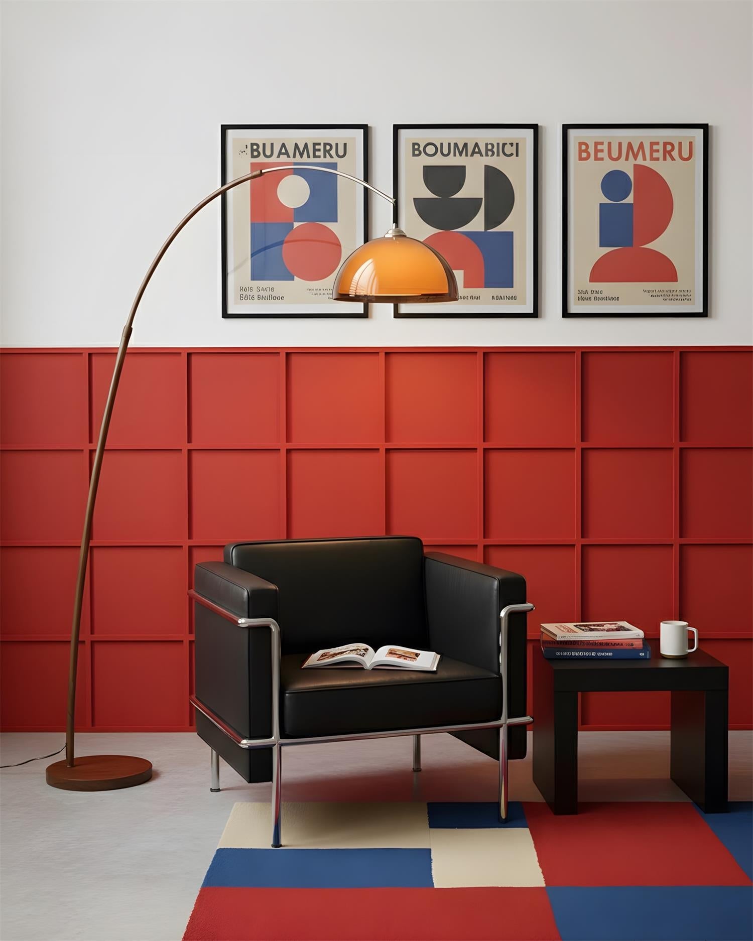 Floor Lamp Metal Arched 65 in Amber Dome Living Room Reading Modern Mid Century Lighting Adjustable Height | Thomler