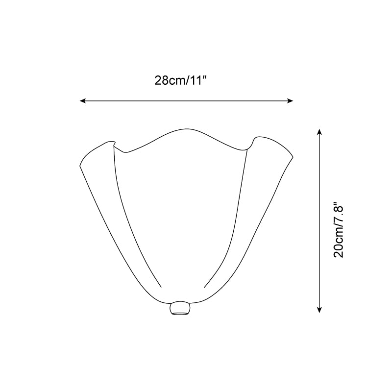 Wall Lamp Glass Folded 2x E27 10W Beige Ambient Bathroom Hallway Living Room Lighting | Thomler