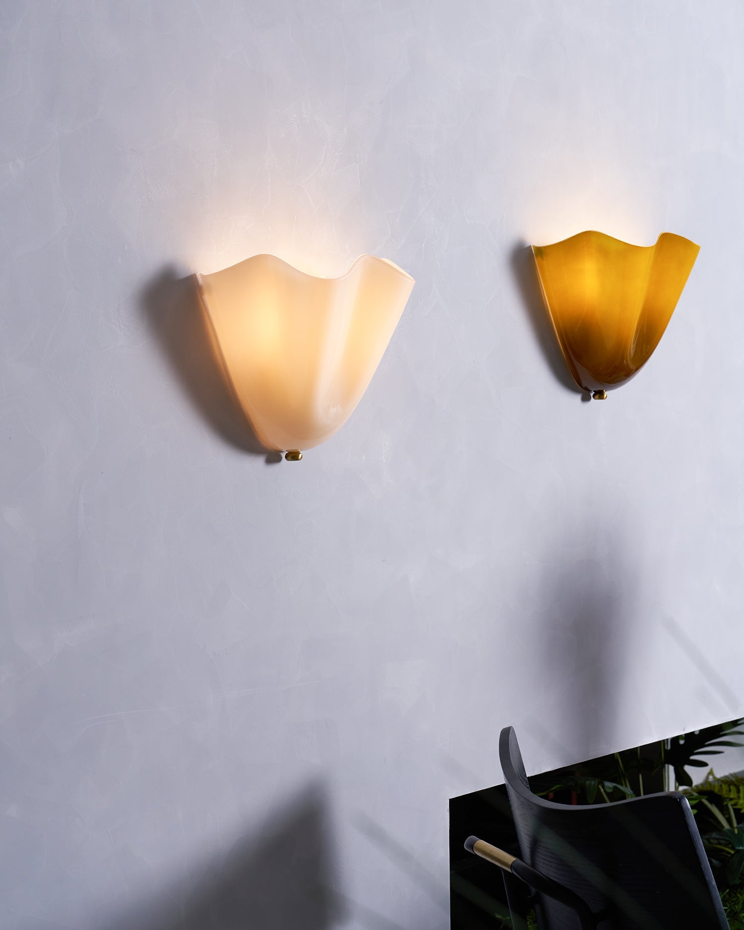Wall Light 11 in x 10 in x 5.1 in Indoor Metal Glass LED Fixture Beige Green Brown Amber Home Hallway Bedroom Living Room Decorative Lighting | Thomler