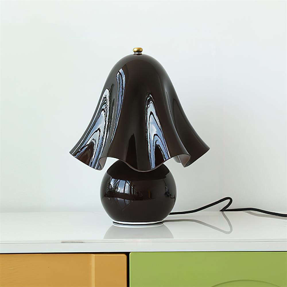 Table Lamp Hand-Blown Glass 12.6 in Indoor Living Room Decorative Accent Light | Thomler