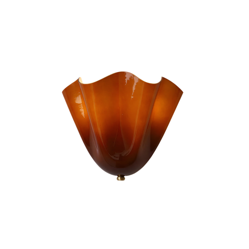 Wall Lamp Glass Folded 2x E27 10W Beige Ambient Bathroom Hallway Living Room Lighting | Thomler