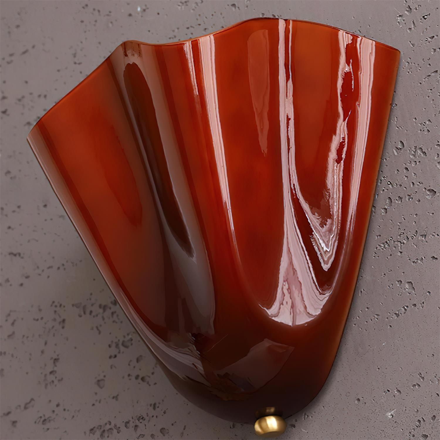 Wall Lamp Glass 11 in Hand Blown Petal Shade Bedroom Hallway Decorative Sconce Lighting Fixture | Thomler