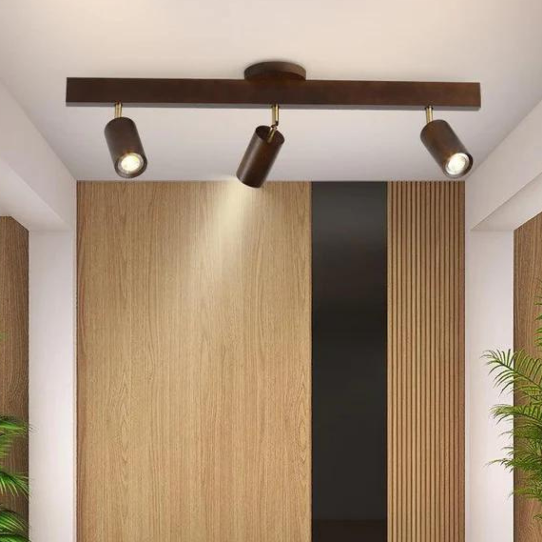 Timber-Style Directional Track Light – Ceiling Accent for Kitchen, Living Room & Hallway | Thomler