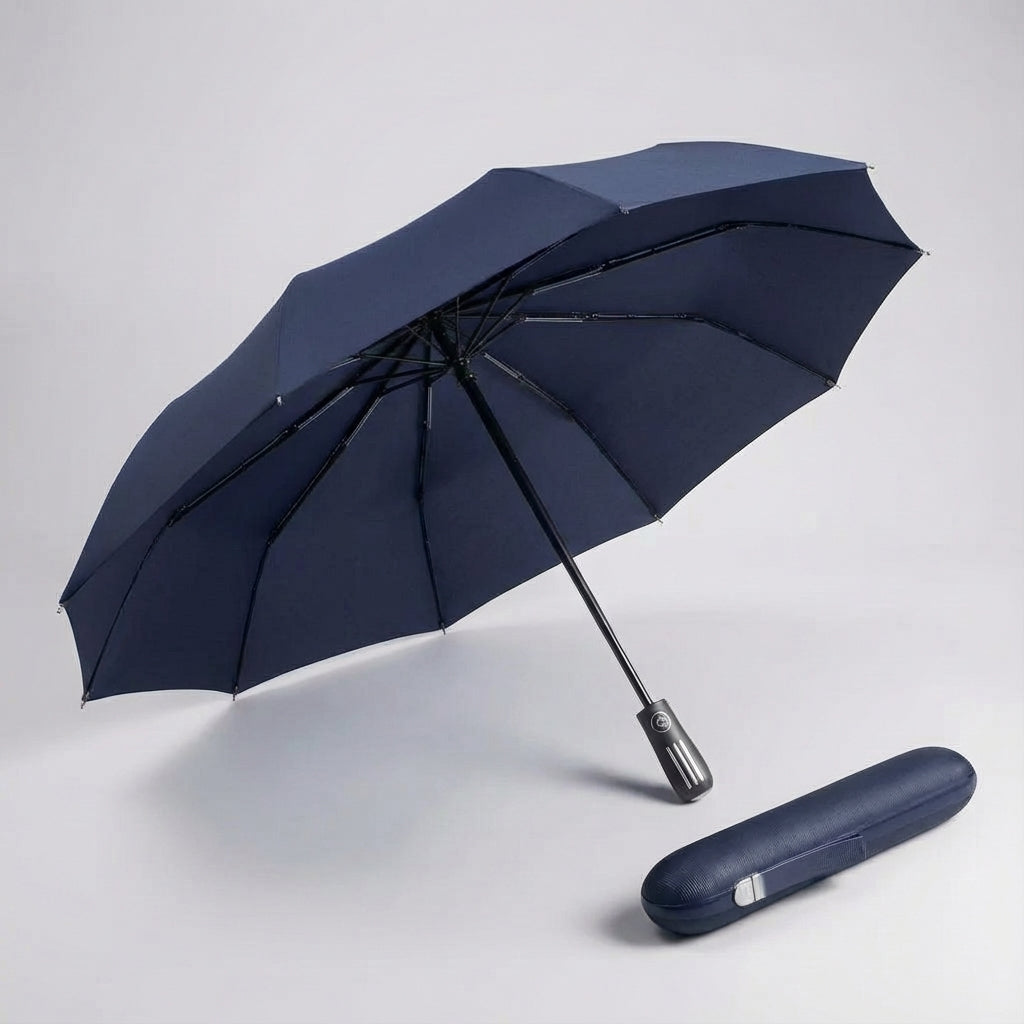 Reverse-Close Storm Umbrella with Auto Open – Prevents Drips & Stays Secure in Wind | Thomler