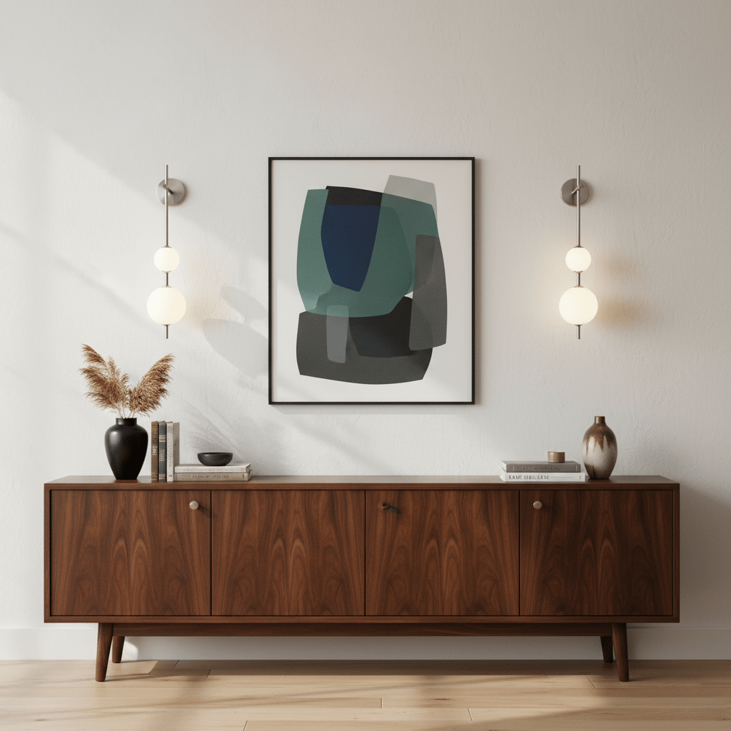 Vertical Glass Globe Wall Lamp 25.6 in LED Brass Indoor Lighting Warm Glow Bedroom Hallway Study Bathroom Sconce | Thomler