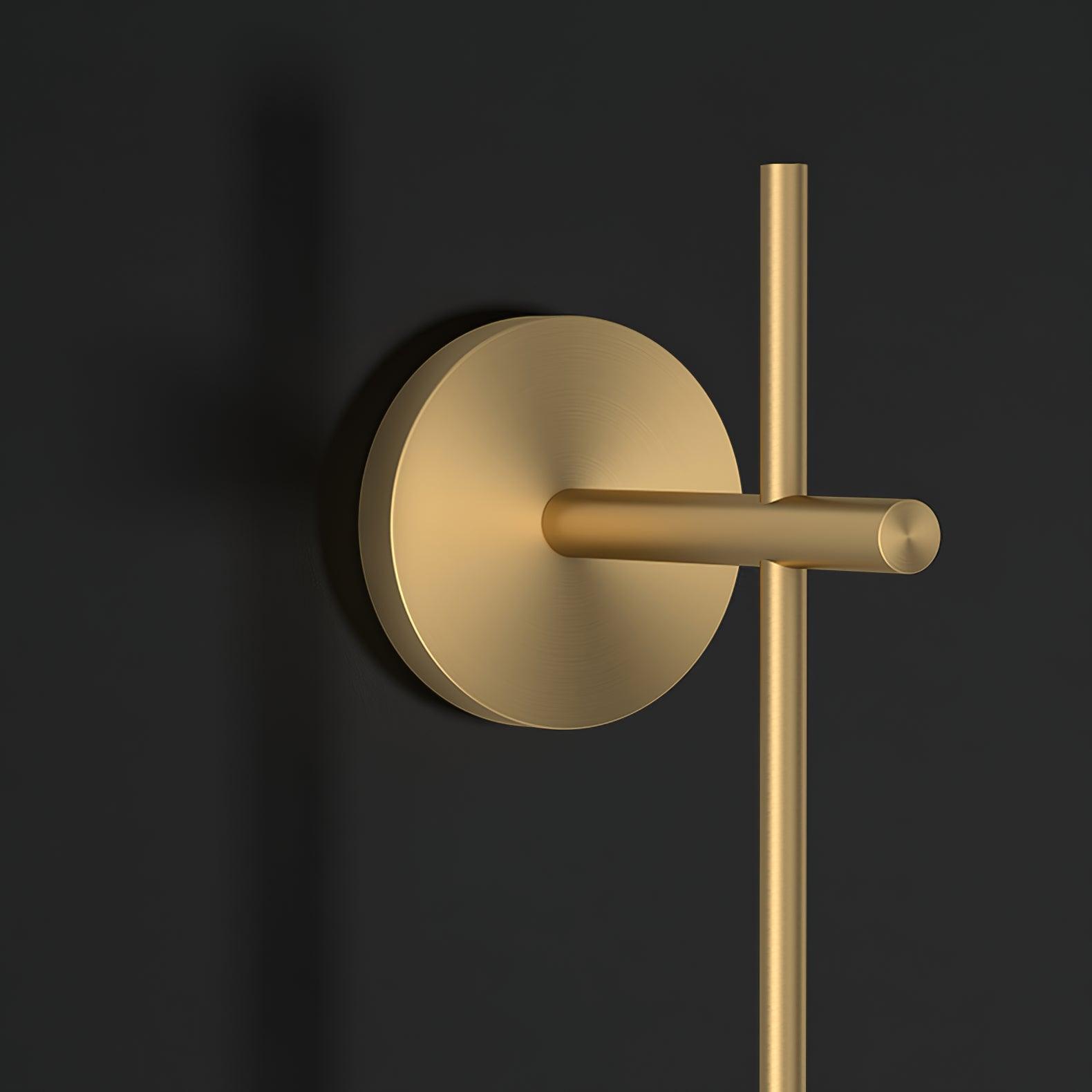 Vertical Glass Globe Wall Lamp 25.6 in LED Brass Indoor Lighting Warm Glow Bedroom Hallway Study Bathroom Sconce | Thomler