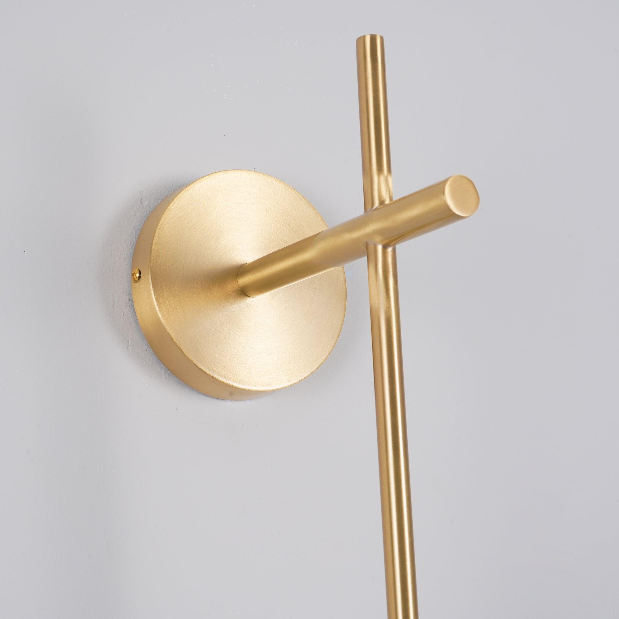Vertical Glass Globe Wall Lamp 25.6 in LED Brass Indoor Lighting Warm Glow Bedroom Hallway Study Bathroom Sconce | Thomler