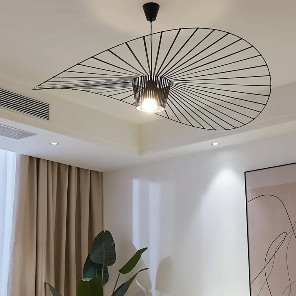 Pendant Light Metal Fibreglass 150.0 cm Adjustable Dining Room Kitchen Island Modern Hanging Ceiling Lamp Wide Shade | Thomler
