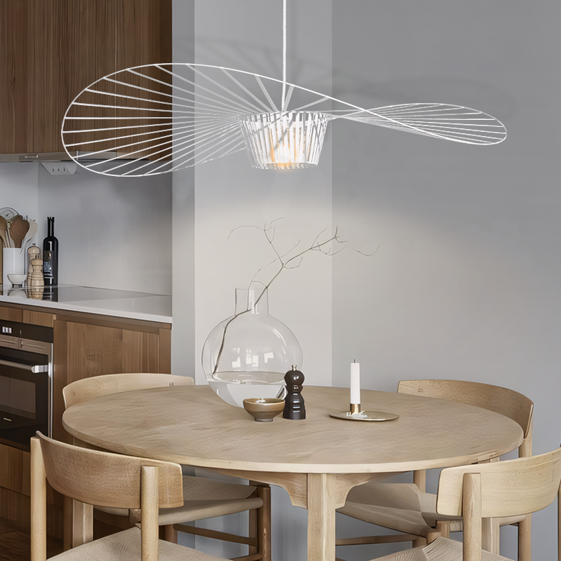 Pendant Light Metal Fibreglass 150.0 cm Adjustable Dining Room Kitchen Island Modern Hanging Ceiling Lamp | Thomler