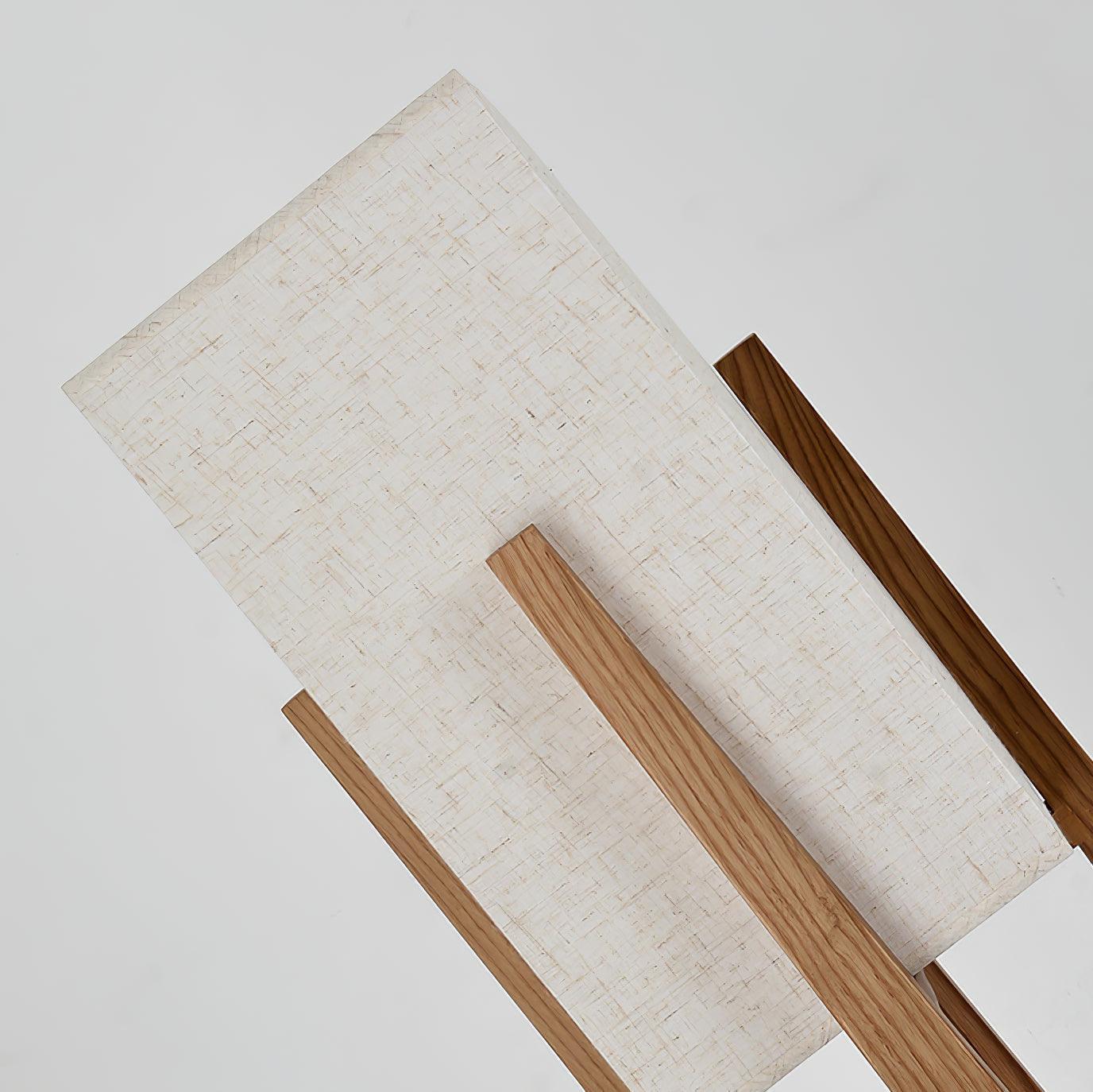 Floor Lamp Wood Fabric Shade 57 in Retro Living Room Bedroom Mid Century Standing Light Ambient Lighting | Thomler