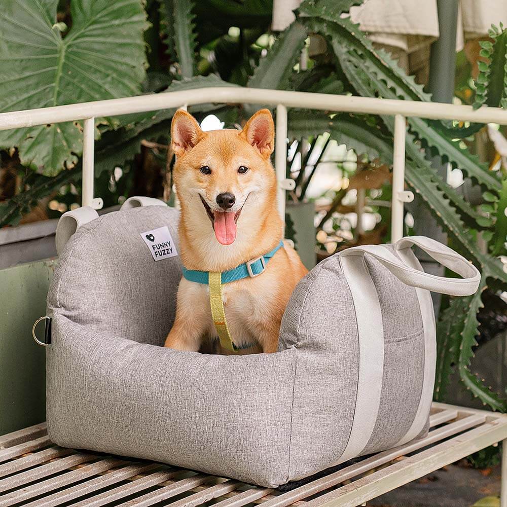 Portable Pet Carrier Booster Seat with Safety Harness and Washable Cover for Small Dogs | Thomler