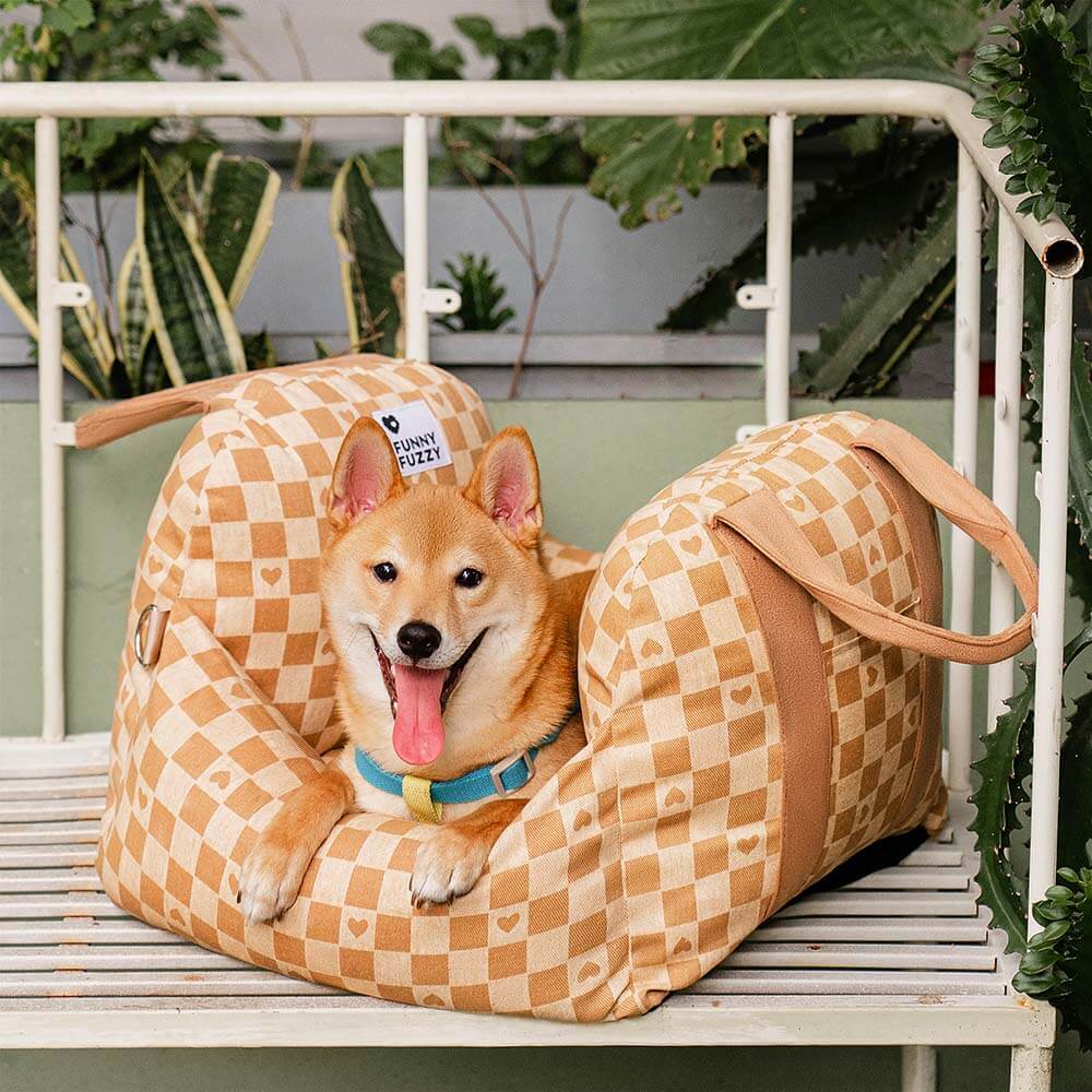 Portable Pet Carrier Booster Seat with Safety Harness and Washable Cover for Small Dogs | Thomler