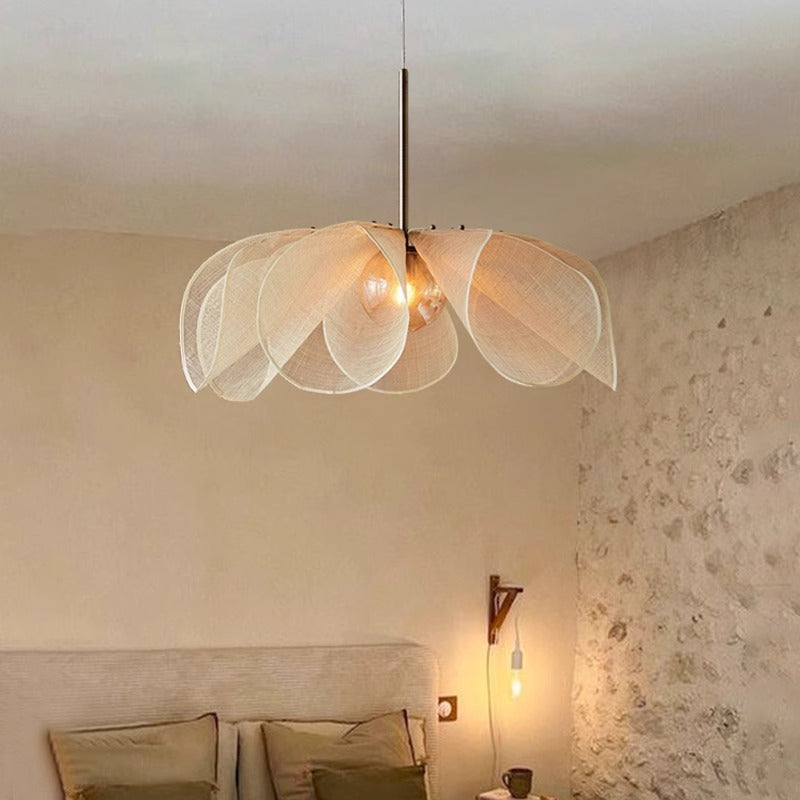 Cloth Shade Hanging Lamp with Height-Adjustable Cord for Dining Room & Bedroom | Thomler