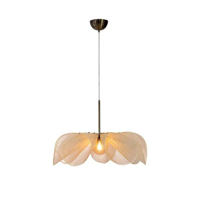 Cloth Shade Hanging Lamp with Height-Adjustable Cord for Dining Room & Bedroom | Thomler