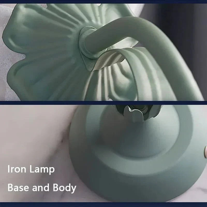 Handcrafted Botanical Bedside Light with Pressed Flower Design and Rotary Switch | Thomler