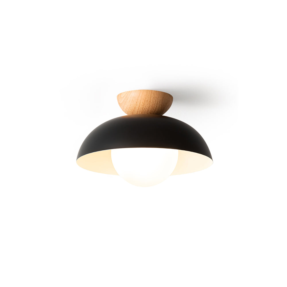 Pendant Light Metal Glass 11.8 in White Black Dining Room Kitchen Hanging Ceiling Lamp E26 E27 | Thomler