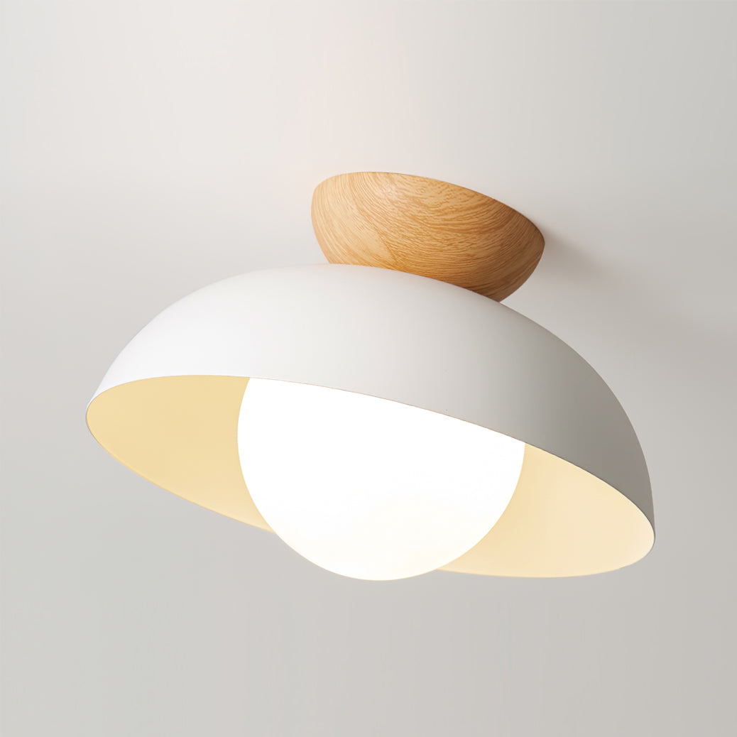 Pendant Light Metal Glass 11.8 in White Black Dining Room Kitchen Hanging Ceiling Lamp E26 E27 | Thomler