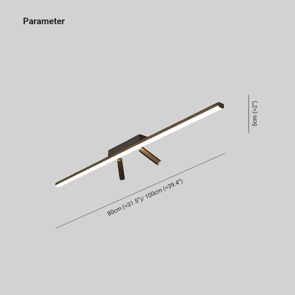 Ceiling Light Metal Linear 31.5 in Adjustable Spot Living Room Modern LED Fixture Minimalist Indoor Lighting | Thomler