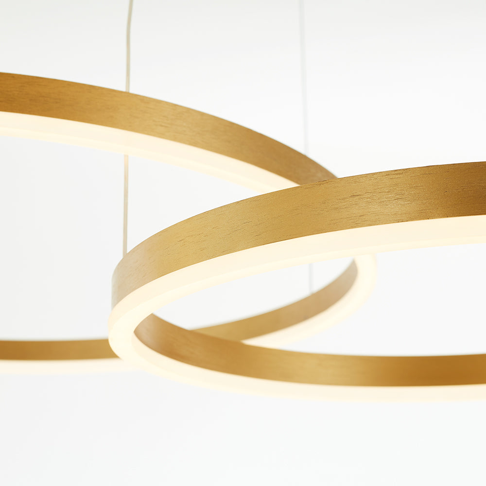 Pendant Light Metal LED Ring 80.0 cm Adjustable Living Room Bedroom Dining Room Ceiling Lamp Modern Contemporary Lighting | Thomler