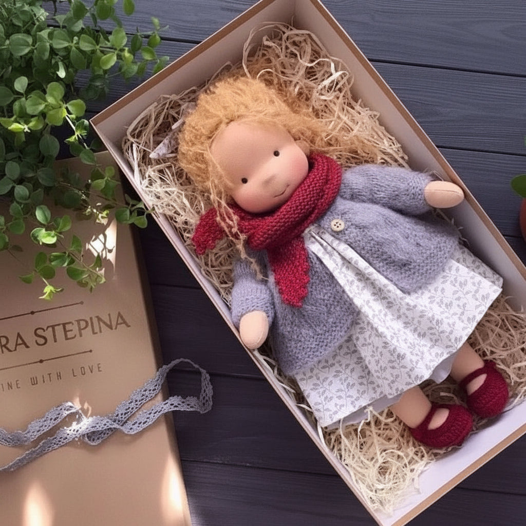 Cotton Plush Companion Doll for Creative Storytelling & Open-Ended Play | Handcrafted Soft Body Design for Kids | Thomler