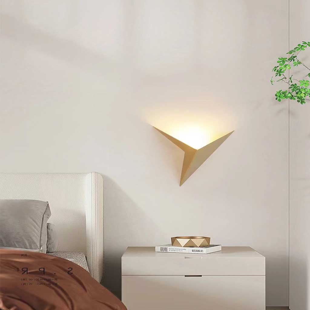 Wall Light Metal 9.8 in x 4.7 in 3W Black White Gold Modern Home Bedroom Living Room Lighting Fixture | Thomler
