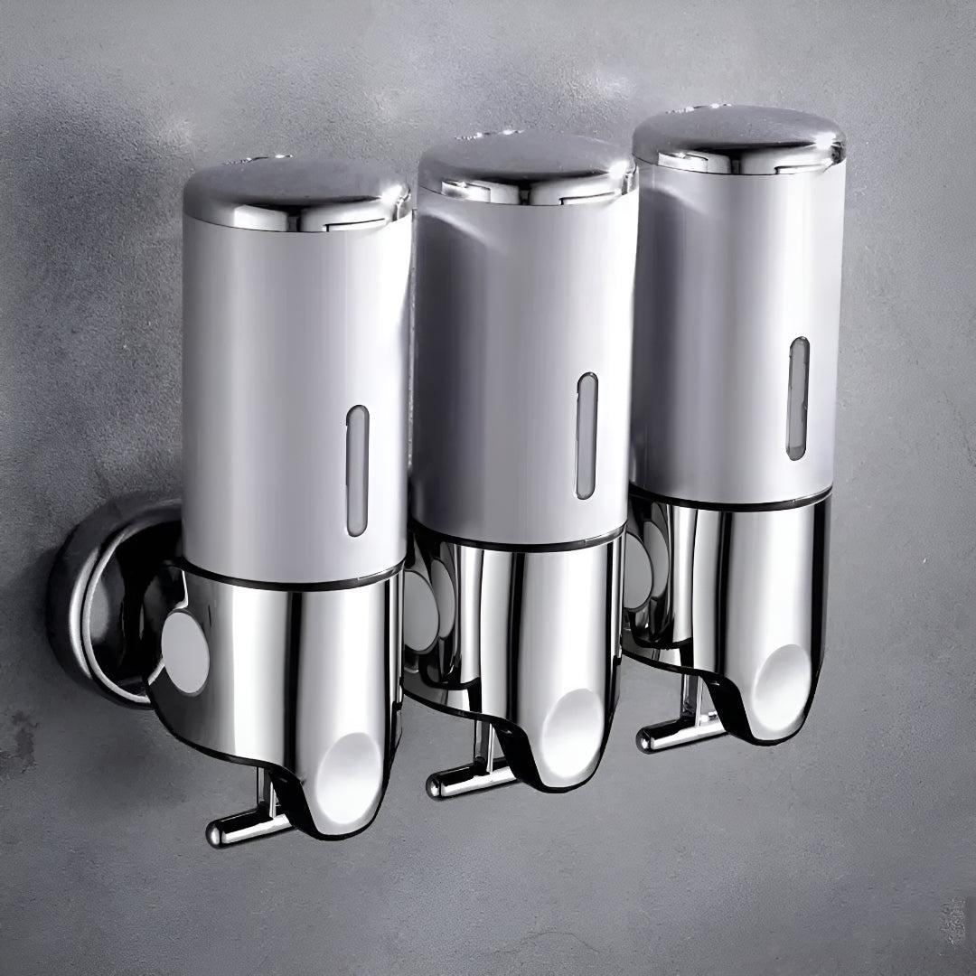 Wall-Mount Soap Dispenser for Bathroom & Kitchen | Space-Saving Metal Pump with Stainless Steel Finish & 17 oz Capacity | Liquid Soap | Thomler