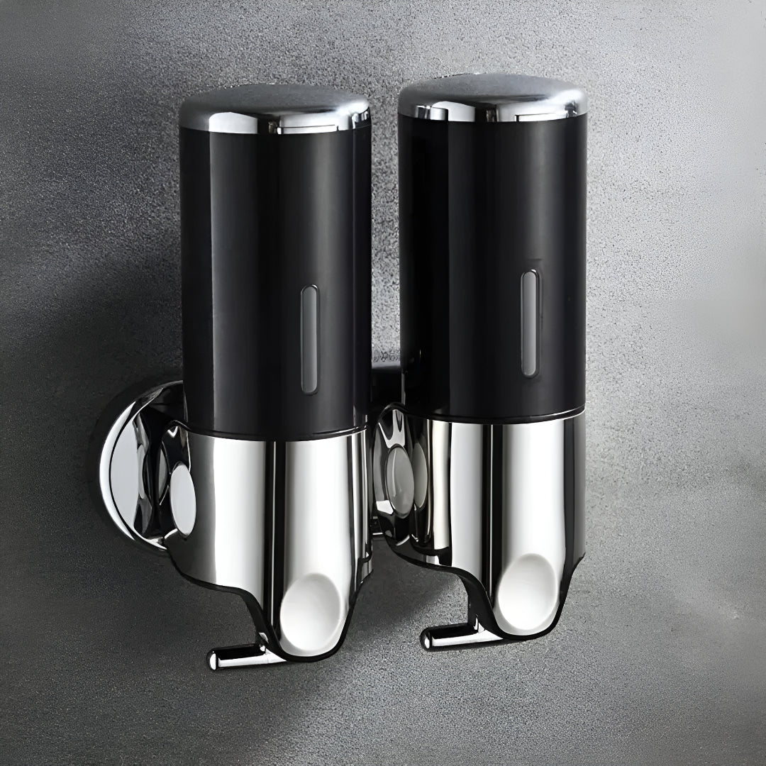 Wall-Mount Soap Dispenser for Bathroom & Kitchen | Space-Saving Metal Pump with Stainless Steel Finish & 17 oz Capacity | Liquid Soap | Thomler