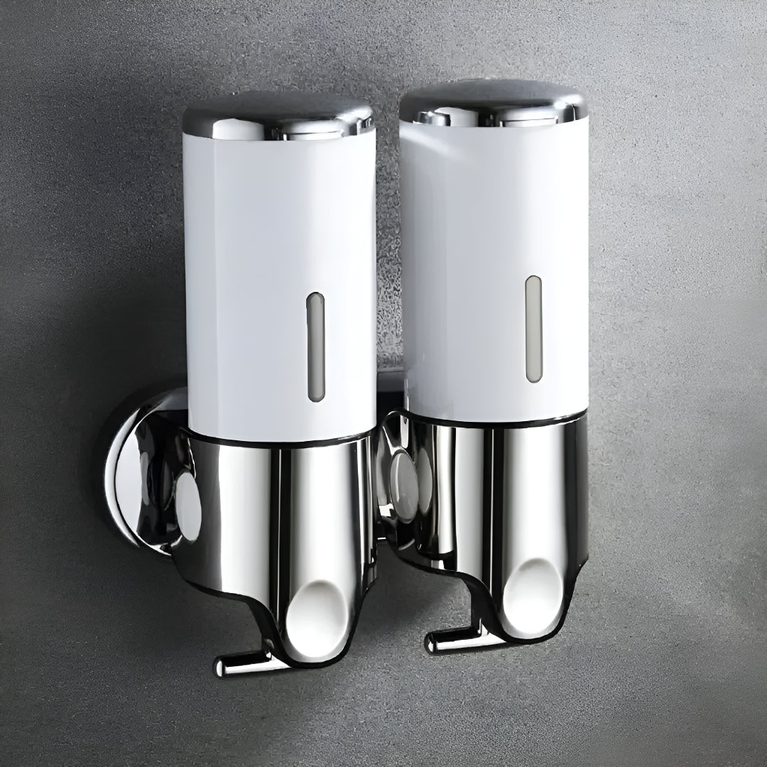 Wall-Mount Soap Dispenser for Bathroom & Kitchen | Space-Saving Metal Pump with Stainless Steel Finish & 17 oz Capacity | Liquid Soap | Thomler