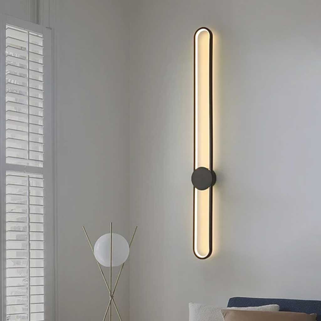 Wall Sconce Aluminum Long Oval 23.6 in Adjustable LED Bedroom Living Room Study Lighting | Thomler