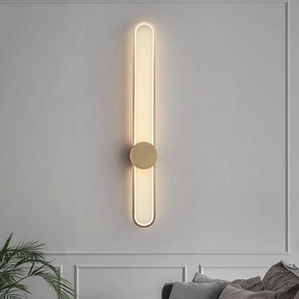 Wall Sconce Aluminum Long Oval 23.6 in Adjustable LED Bedroom Living Room Study Lighting | Thomler