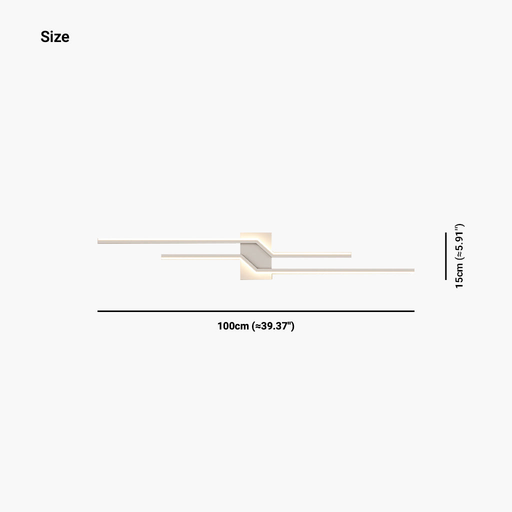 Wall Light Metal Linear LED 39.4 in Dimmable Bedroom Living Room Modern Minimalist Nordic Indoor Lighting Fixture | Thomler