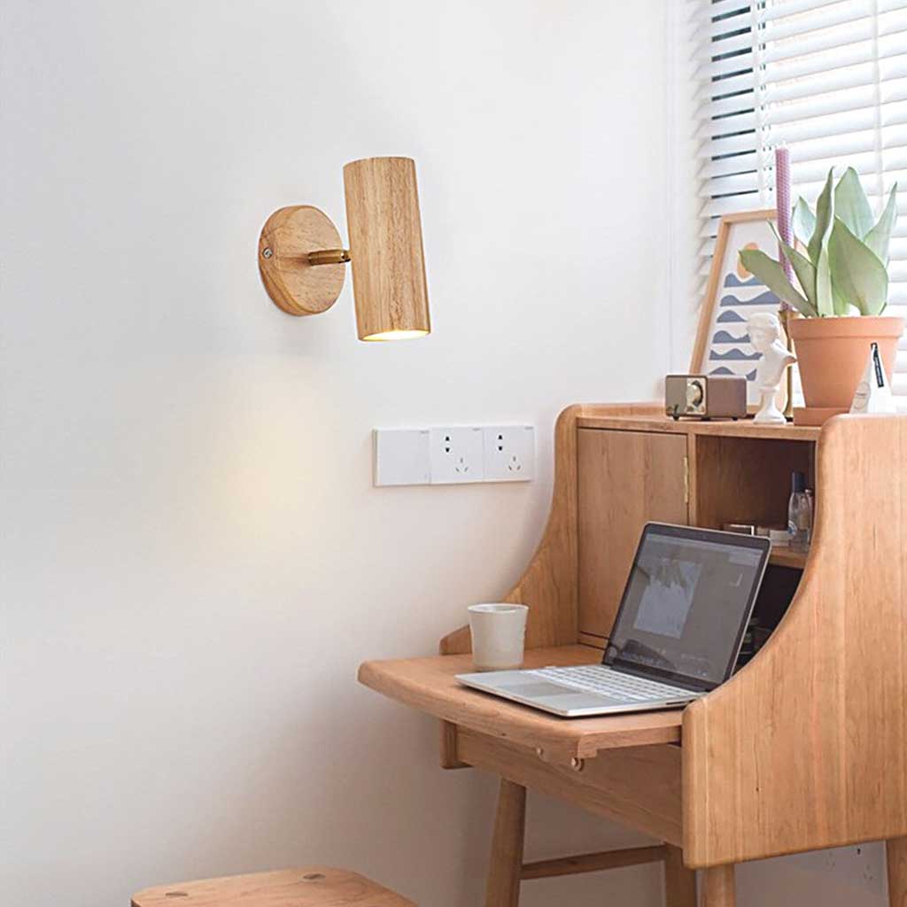 Ceiling Wall Spotlight Wood Adjustable 5.9 in (15.0 cm) Modern Nordic 1 3 4 Heads | Thomler