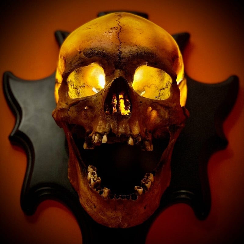 Illuminated Skull Night Light with Sound Effects and Eerie Glow | Thomler