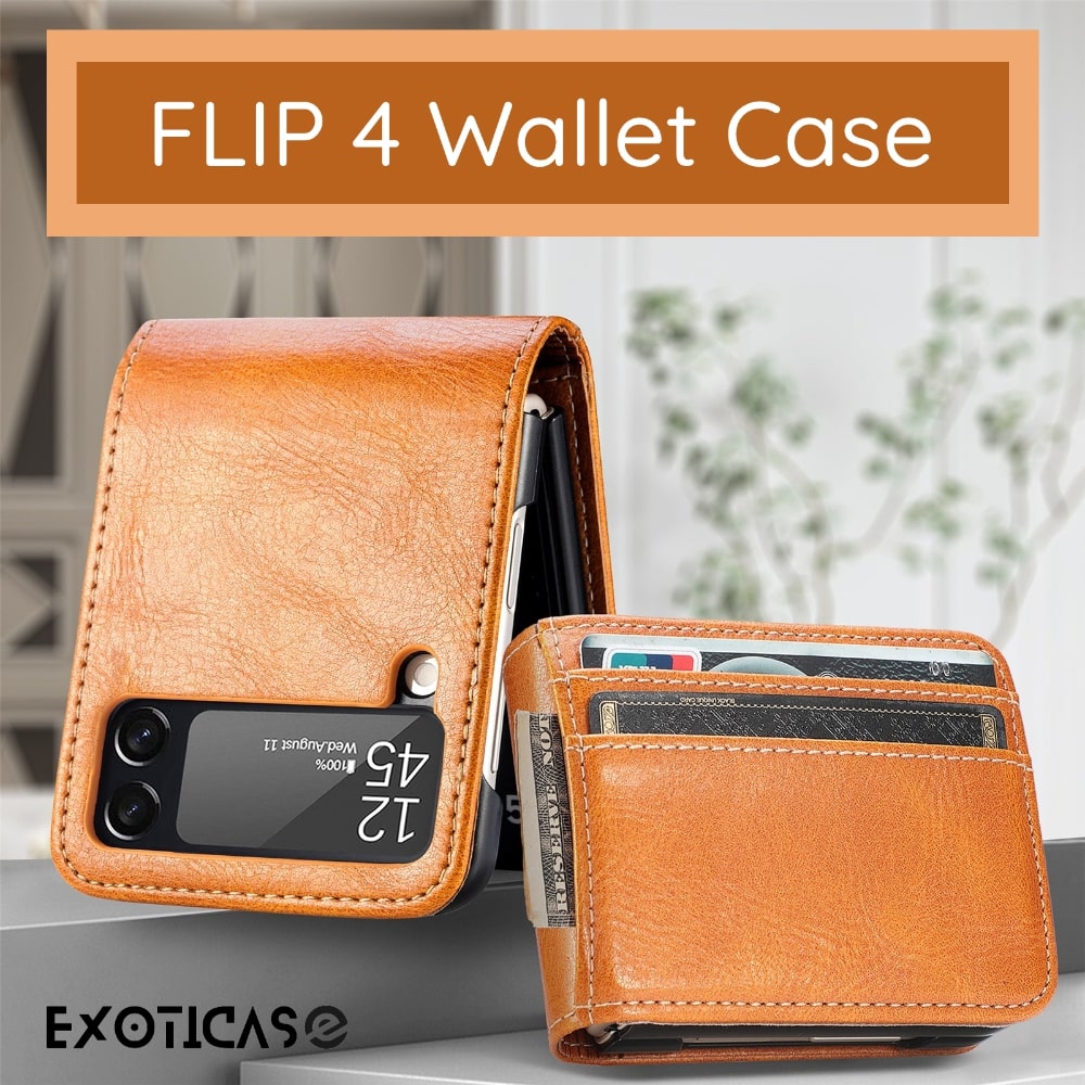 Samsung Galaxy Z Flip Card Holder Case Premium PU Leather Wallet Protection Cover for Flip 3 4 5 6 7 8 with Multiple Card Slots | Thomler