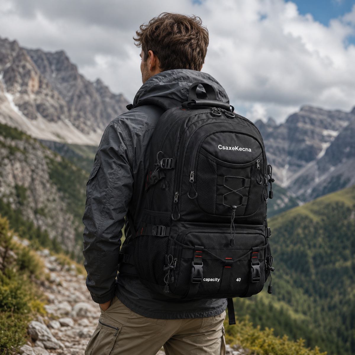 40L Hiking Backpack with USB Charging Port for Multi-Day Treks & Camping Trips – Water-Resistant Outdoor Daypack with Laptop Sleeve | Thomler