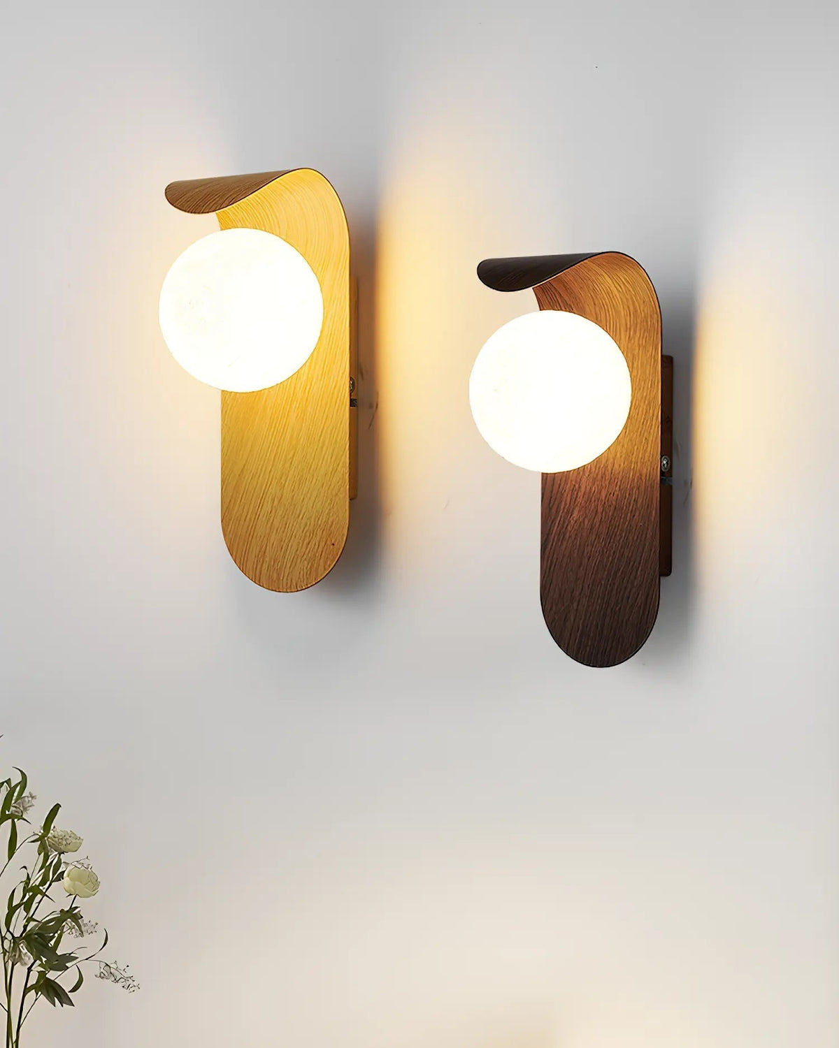 Hardwired LED Wall Sconce with G9 Base – Modern Globe Light for Bedroom, Hallway & Living Room – Minimalist Plastic Fixture 10 in Height | Thomler