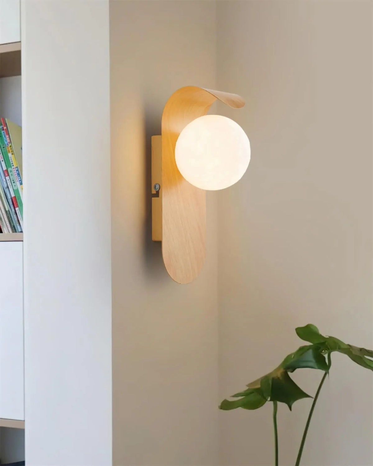 Hardwired LED Wall Sconce with G9 Base – Modern Globe Light for Bedroom, Hallway & Living Room – Minimalist Plastic Fixture 10 in Height | Thomler