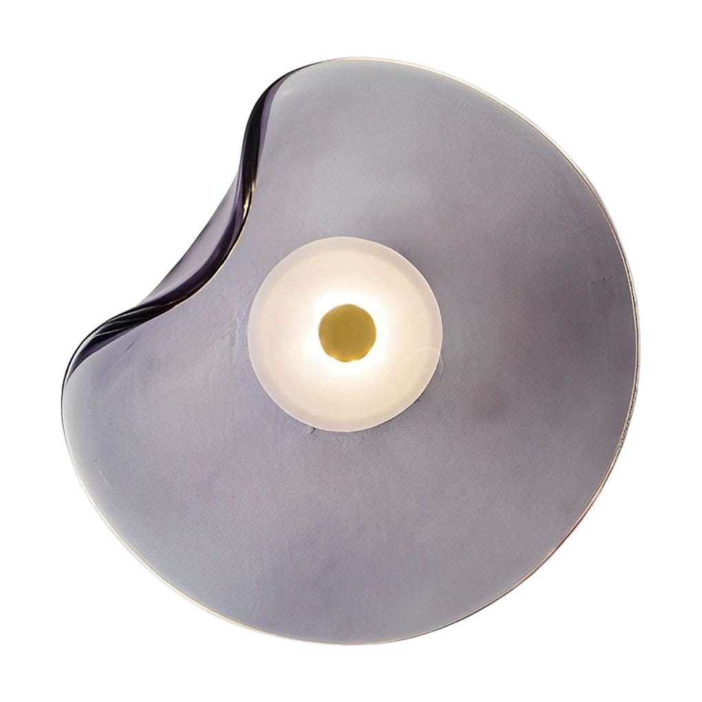 Modern LED Wall Sconce in Amber, Purple & Gray Glass for Bedroom, Living Room & Hallway Lighting | Thomler