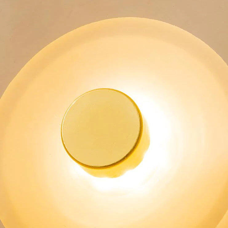 Modern LED Wall Sconce in Amber, Purple & Gray Glass for Bedroom, Living Room & Hallway Lighting | Thomler