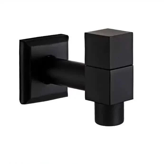 Wall-Mount Single Handle Faucet in Black Finish for Indoor & Outdoor Sinks | Thomler