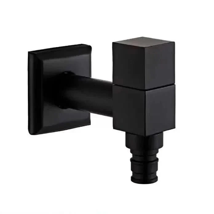 Wall-Mount Single Handle Faucet in Black Finish for Indoor & Outdoor Sinks | Thomler