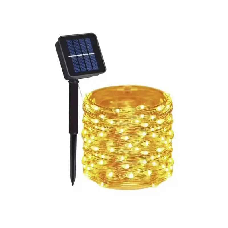 Solar String Lights Outdoor Waterproof 8 Modes Flexible Copper Wire LED Fairy Lights for Patio Garden Deck Fence Party Decor Year-Round | Thomler