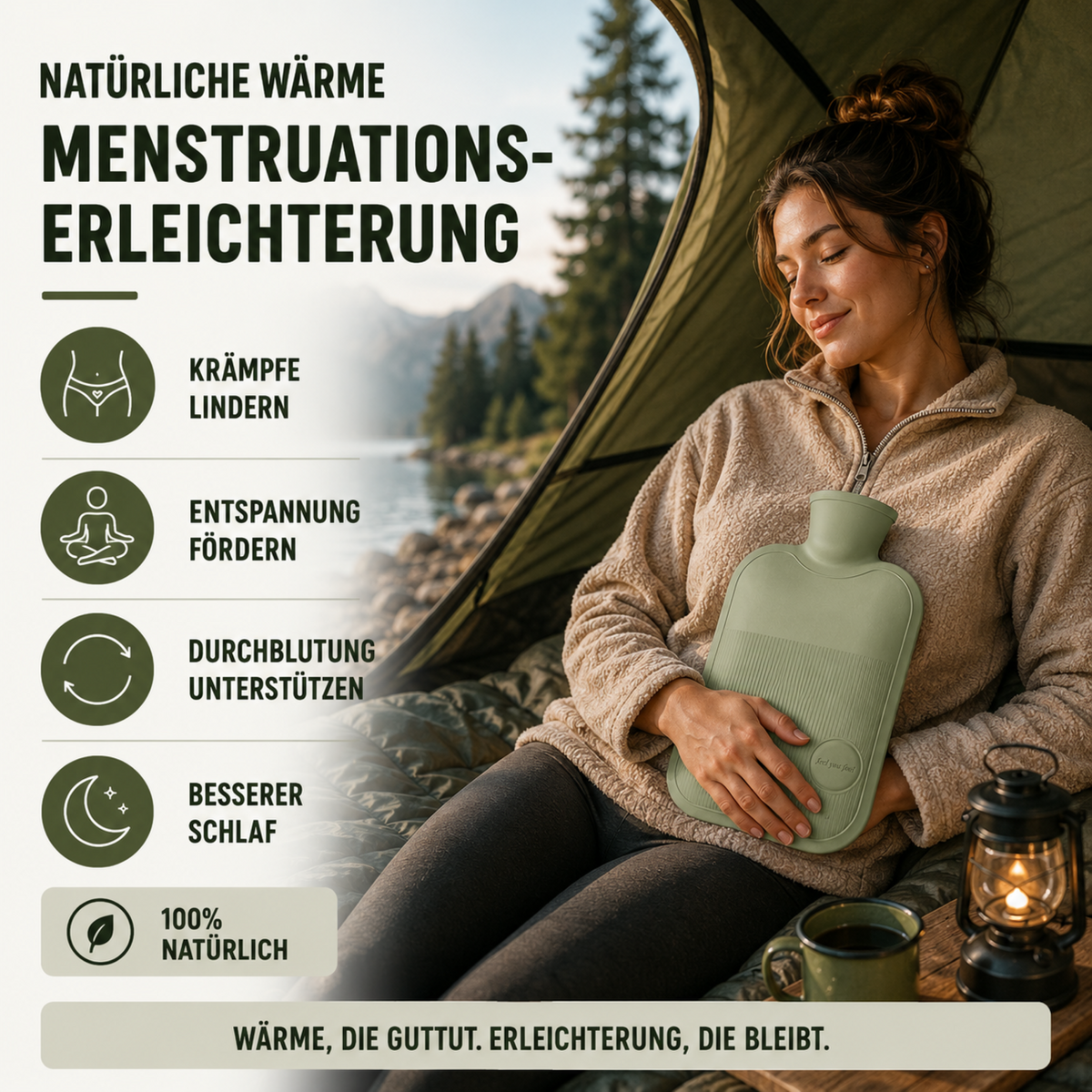 Hot Water Bottle 68 oz Leak-Proof – Soothing Heat for Cold Days, Hands & Feet – PVC Fill Pouch with Soft Touch – Portable Warmth for Bed | Thomler