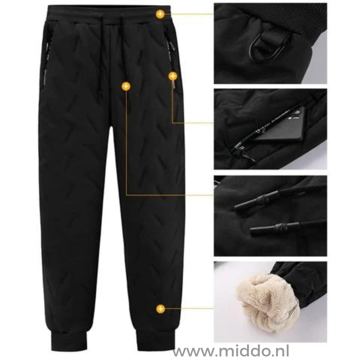 Insulated Pants with Plush Fleece Lining – Waterproof & Windproof Winter Bottoms for Men & Women | Thomler