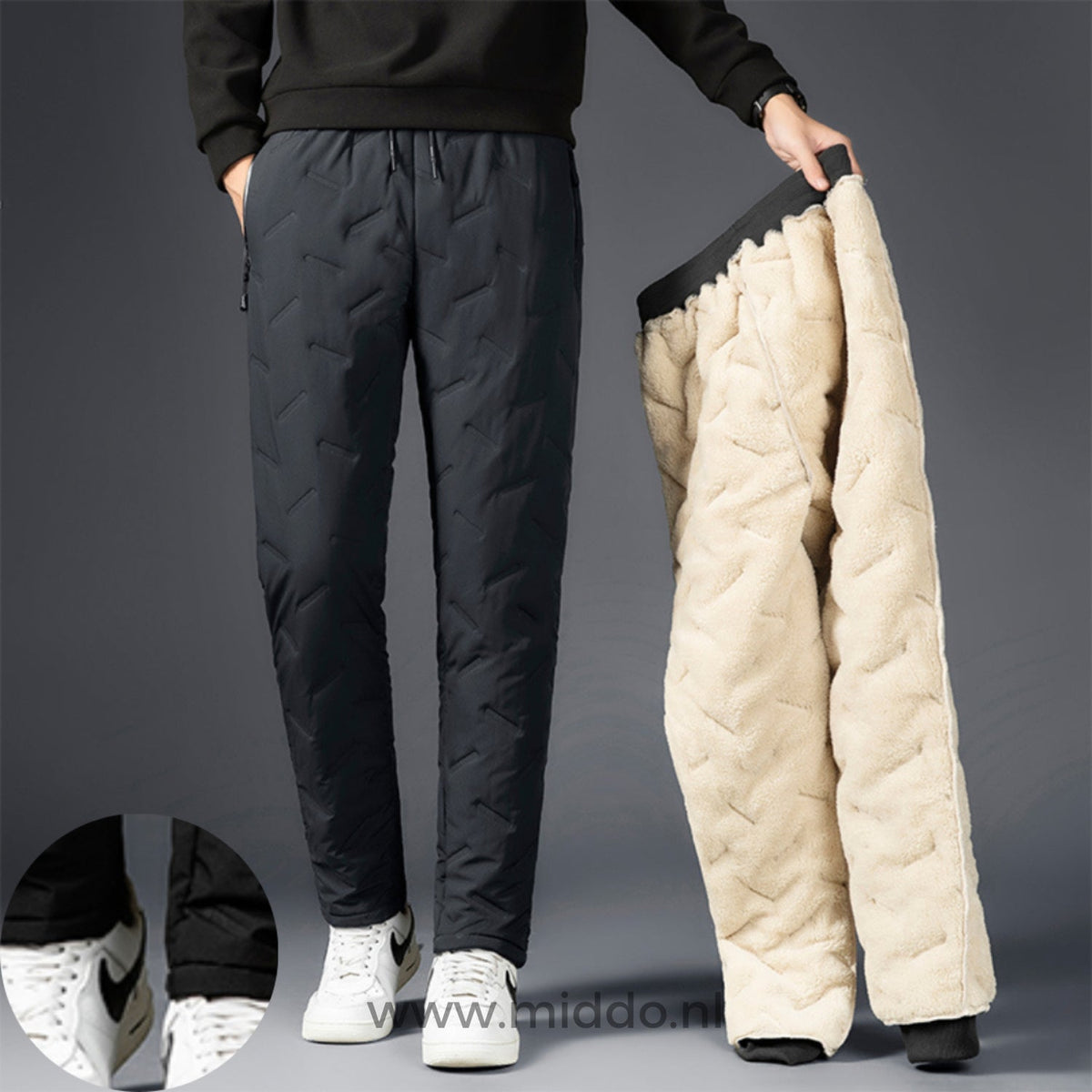 Insulated Pants with Plush Fleece Lining – Waterproof & Windproof Winter Bottoms for Men & Women | Thomler