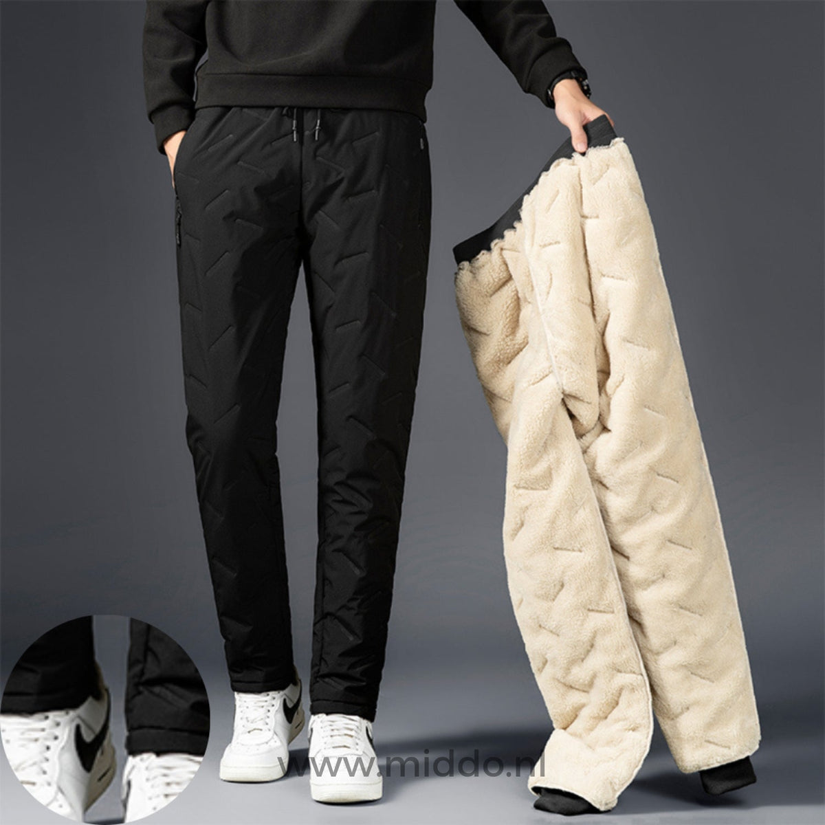 Insulated Pants with Plush Fleece Lining – Waterproof & Windproof Winter Bottoms for Men & Women | Thomler