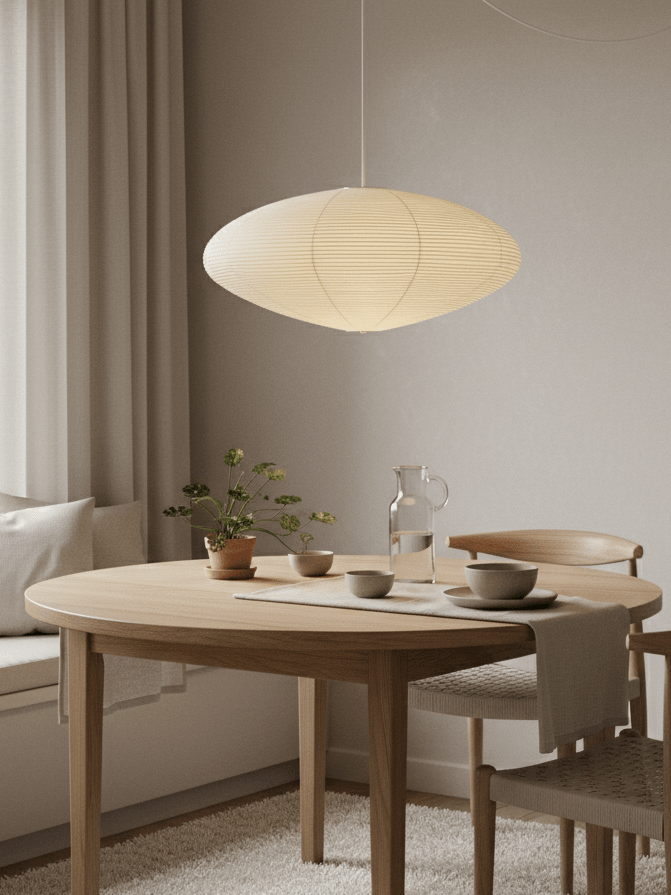 Mulberry Paper Swag Pendant Light 17.7 in x 9.8 in White Indoor Ceiling Hanging Lamp Modern Home Decor Living Room Bedroom | Thomler