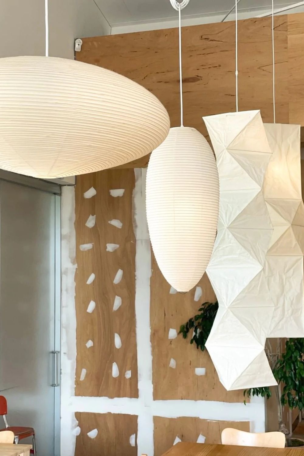 Akari Handcrafted Mulberry Paper Pendant Light 17.7 in Ceiling Indoor Warm Glow LED Edison Bulb | Thomler