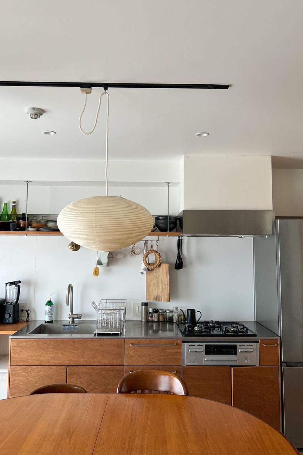 Akari Handcrafted Mulberry Paper Pendant Light 17.7 in Ceiling Indoor Warm Glow LED Edison Bulb | Thomler
